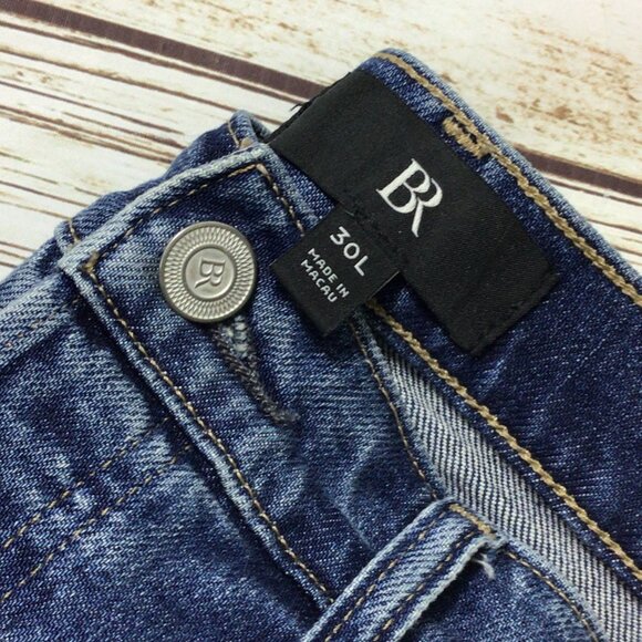 BR Banana Republic High Rise Straight Leg Washwell Button Fly Jeans - Picture 2 of 12